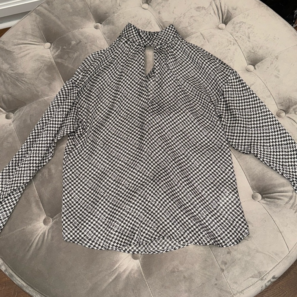 Black and white womens blouse